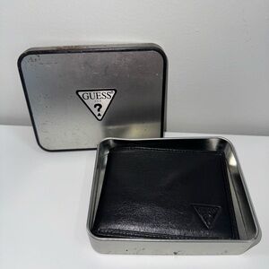 GUESS Black Bifold Leather Wallet